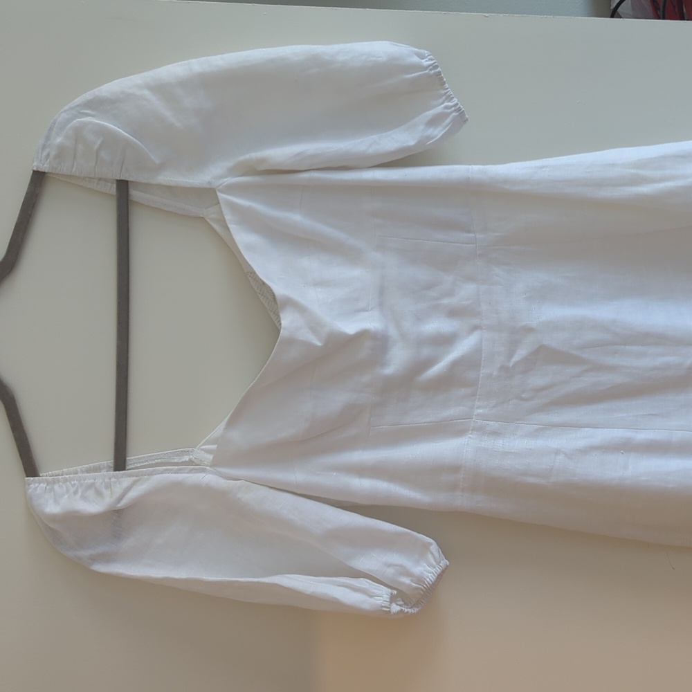 Reformation Belgium White Linen  Dress